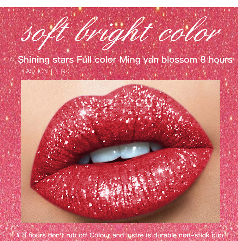 Pudaier Sip Glitter Flip Matte Shimmer Lip Gloss No Stain On Cup Diamond Lipstick Pudaier Sip Glitter Flip Matte Shimmer Lip Gloss No Stain On Cup Diamond Lipstick